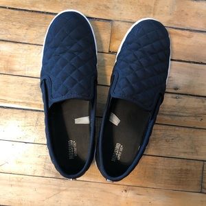 Mossimo Black Quilted Slip On Sneakers